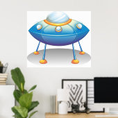 Flying Saucer UFO Poster (Heimbüro)