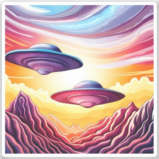 Flying Saucerys Vinyl Stickers Aufkleber (Vorderseite)