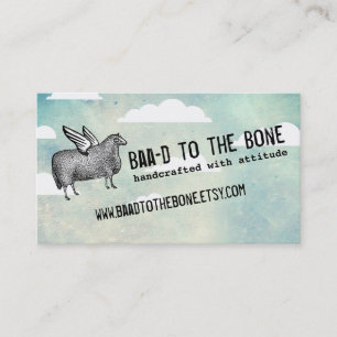 Flying Schafflügel Strickerei Strickwaren Visitenkarte