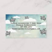 Flying Schafflügel Strickerei Strickwaren Visitenkarte (Rückseite)