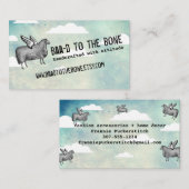 Flying Schafflügel Strickerei Strickwaren Visitenkarte (Vorne/Hinten)