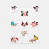 Flying Schweine Blanket Fleecedecke (Vorderseite)