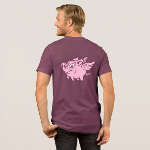 Flying-Schweine für benutzerdefinierten Text Tri-Blend Shirt