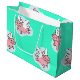 Flying Schweine New Baby Choose color L Gift Bag Große Geschenktüte