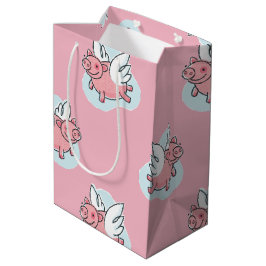Flying Schweine New Baby Choose color M Gift Bag Mittlere Geschenktüte