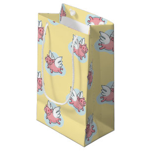 Flying Schweine New Baby Yellow Small Gift Bag Kleine Geschenktüte