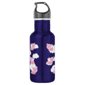 Flying Schweine Niedlich Kids Wasserflasche mit Na (Rückseite)