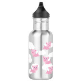 Flying Schweine Niedlich Kids Wasserflasche mit Na (Rechts)