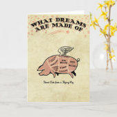 FLYING SCHWEINEN KARTE (Gelbe Blume)