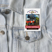Flying Scotsman 4472 Dampf-Lokomotive Retro-Plakat Button (Insitu)