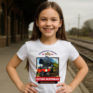Flying Scotsman 4472 Dampf-Lokomotive Retro-Plakat T-Shirt