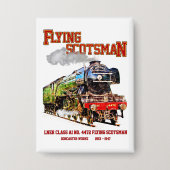 Flying Scotsman-Dampflokomotive Button (Vorderseite)