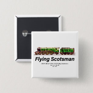 Flying Scotsman-Dampflokomotive englische Lokomoti Button