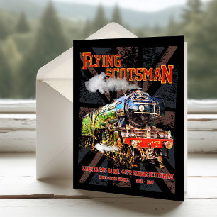 Flying Scotsman-Dampflokomotive englische Lokomoti Dankeskarte