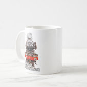 Flying Scotsman – Dampflokomotiven-Illustration Kaffeetasse (Vorderseite Links)