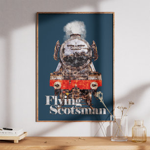 Flying Scotsman – Dampfzug-Illustration Fotodruck