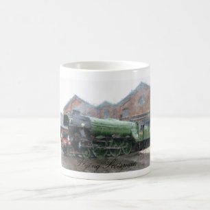 Flying Scotsman Dampfzug Ölmalerei Kaffeetasse