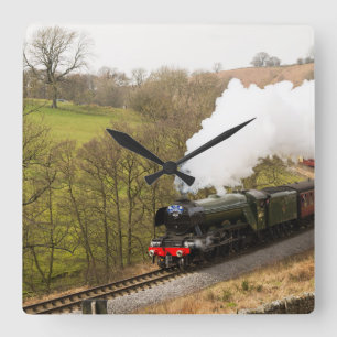 Flying Scotsman in Goathland Quadratische Wanduhr