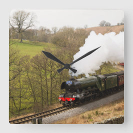 Flying Scotsman in Goathland Quadratische Wanduhr