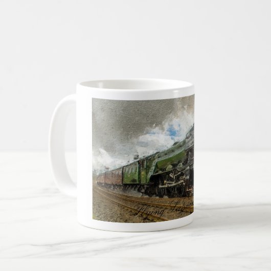 Flying Scotsman Oil Paintedl Illustration Kaffeetasse (Vorderseite Links)