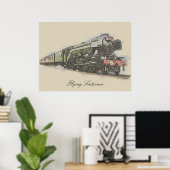 Flying Scotsman Pencil-Illustration Poster (Heimbüro)