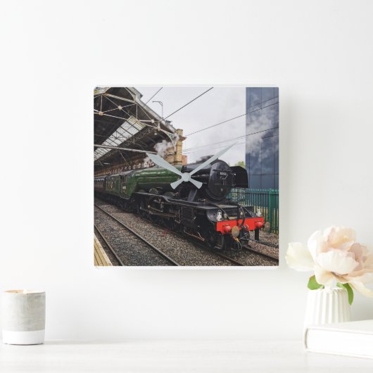 Flying Scotsman Quadratische Wanduhr (Zuhause)