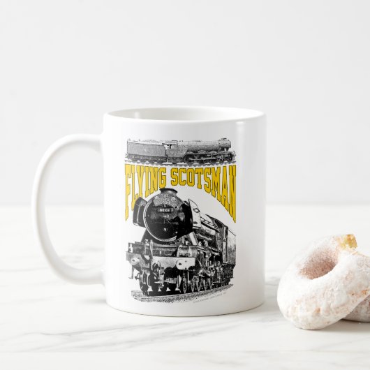 Flying Scotsman Steam Locomotive. 1923 LNER Train Kaffeetasse (Mit Donut)