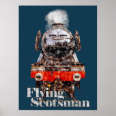 Flying Scotsman – Steam Locomotive Illustration Poster (Vorne)