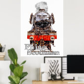 Flying Scotsman – Steam Locomotive Illustration Poster (Heimbüro)