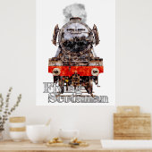 Flying Scotsman – Steam Locomotive Illustration Poster (Küche)