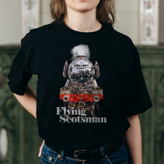 Flying Scotsman – Steam Locomotive Illustration T-Shirt