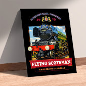 Flying Scotsman Steam Locomotive Vintage Poster