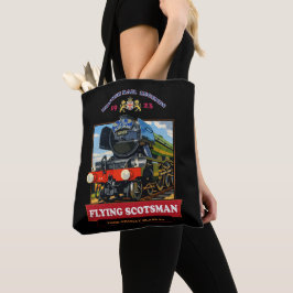 Flying Scotsman Steam Locomotive Vintage Poster Tasche