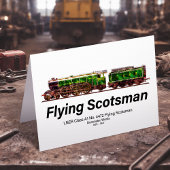 Flying Scotsman Steam Train English Locomotive Dankeskarte