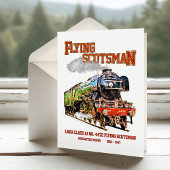 Flying Scotsman Steam Train English Locomotive Dankeskarte