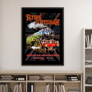 Flying Scotsman Steam Train English Locomotive Fotodruck