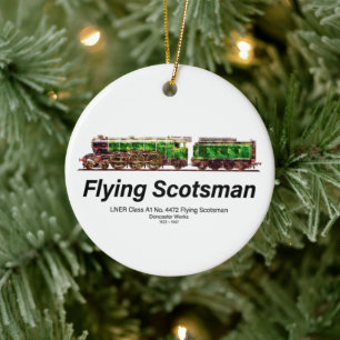 Flying Scotsman Steam Train English Locomotive Keramik Ornament