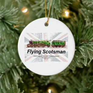 Flying Scotsman Steam Train English Locomotive Keramik Ornament