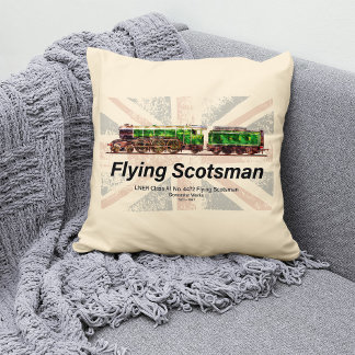 Flying Scotsman Steam Train English Locomotive Kissen