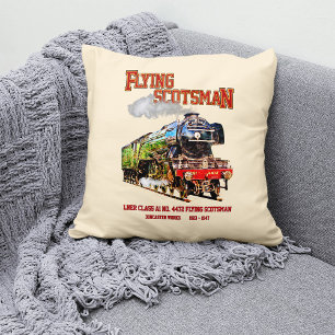 Flying Scotsman Steam Train English Locomotive Kissen
