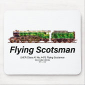 Flying Scotsman Steam Train English Locomotive Mousepad (Vorne)