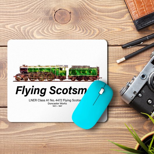 Flying Scotsman Steam Train English Locomotive Mousepad