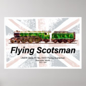 Flying Scotsman Steam Train English Locomotive Poster (Vorne)