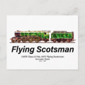Flying Scotsman Steam Train English Locomotive Postkarte (Vorderseite)