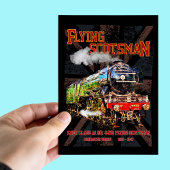 Flying Scotsman Steam Train English Locomotive Postkarte