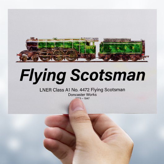 Flying Scotsman Steam Train English Locomotive Postkarte