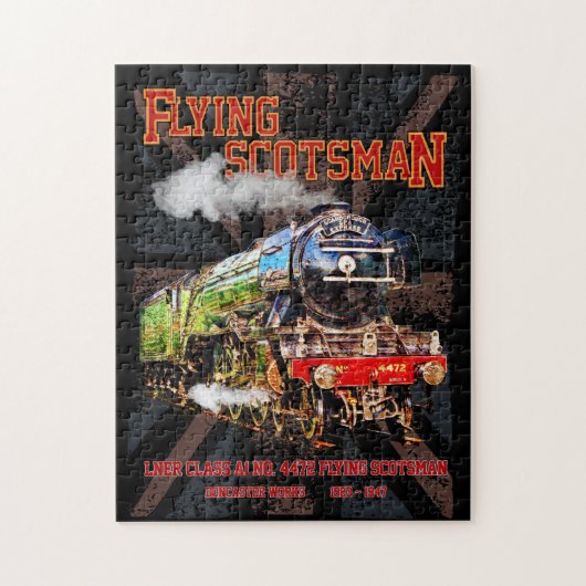 Flying Scotsman Steam Train English Locomotive Puzzle (Vertikal)
