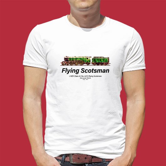 Flying Scotsman Steam Train English Locomotive T-Shirt