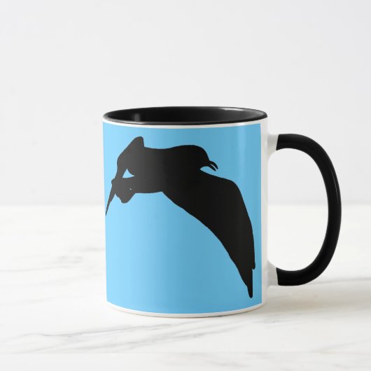 Flying Sea Gull Black Silhouette Anpassbare Tasse (Rechts)