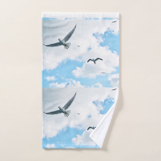Flying Seagulls Badetuch Set (Handtuch)